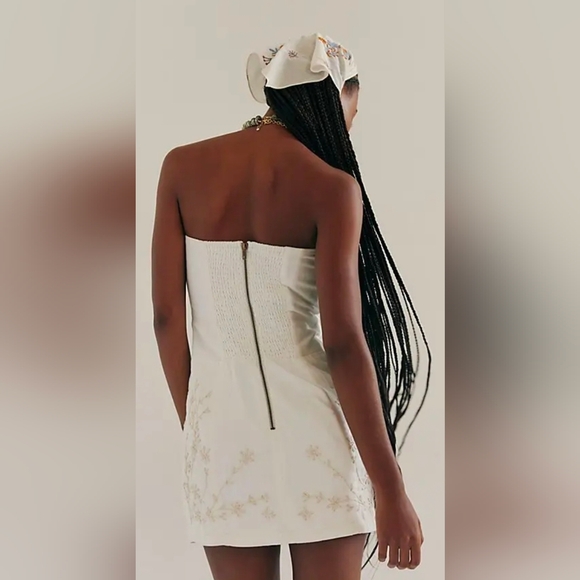Free People Moonflower Floral Embroidered Mini Dress - Picture 3 of 6